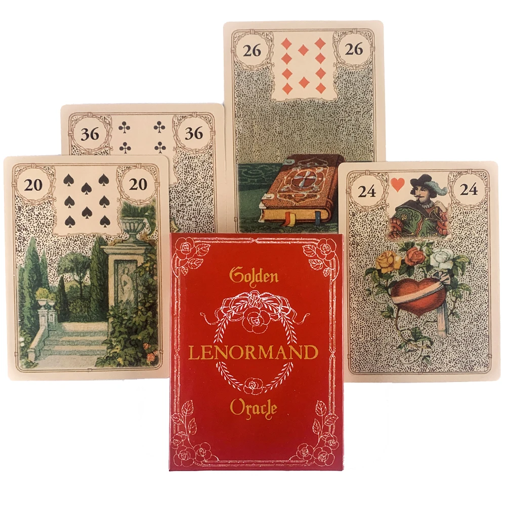 Золотые карточки Lenormand с изображением оракула высококачественные товары для