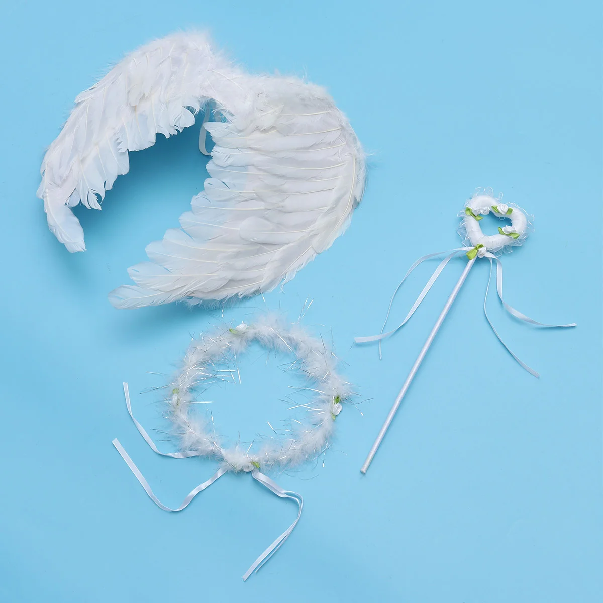 

3 шт., повязка на голову с белыми ангельскими перьями