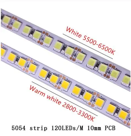 5054 120LEDS 1M Светодиодные ленты 5 м 2835 5730 5050 5054 RGB CCT RGBCCT RGBW/RGBWW теплый белый 60/120/240/480 светодиодный 4in1 12V 24V ленты светильник полосы Гибкие - Испускаемый цвет: 5054 120LEDS 1M