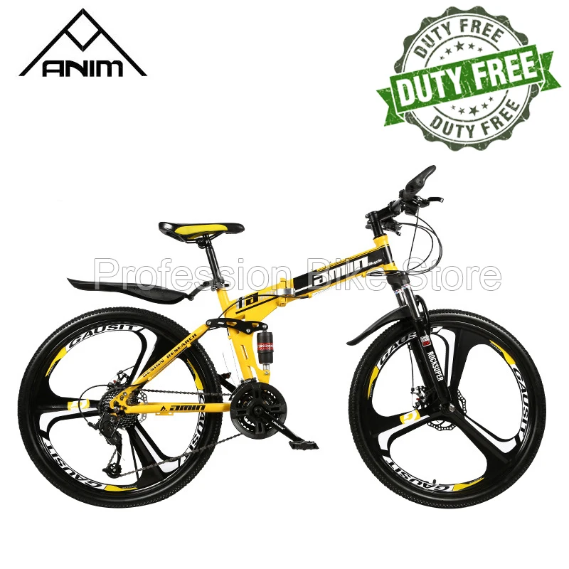 

Tax-free AMIN 26 Inch Wheel Adult Mountain Bike 24 Speed Variable-Speed Road Bicycle Foldable Carbon Steel Frame Sports Cycling