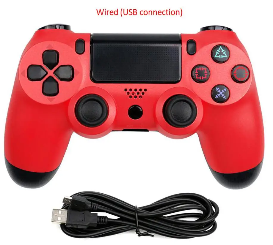 red USB Проводная Игра PS4 контроллер геймпад для sony Playstation PS4 для Dualshock Вибрационный джойстик геймпады для Play Station 4 - Цвет: red