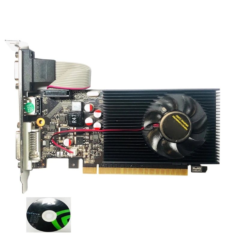 for NVIDIA GT730 4GB DDR3 128 Bit HDMI-compatible VGA DVI-D Desktop Graphic Cards Support PCI Express 3.0 X16 Interface