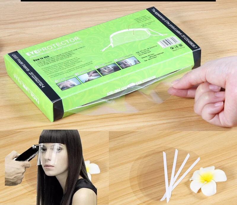 50 шт./лот одноразовые прозрачные пластиковые защитные маски для лица