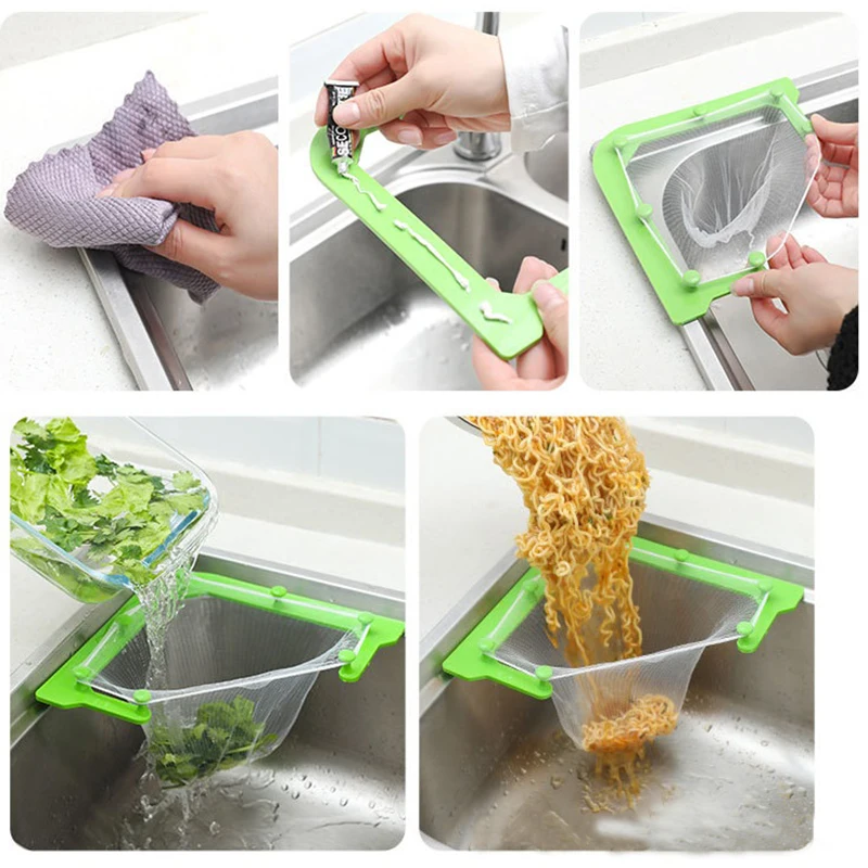 

Kitchen Sink Filter Mesh Bag Self-Standing Sink Strainer Disposable Food Vegetabl Sink Stopper Drain Filter Anti-Blocking Gadget