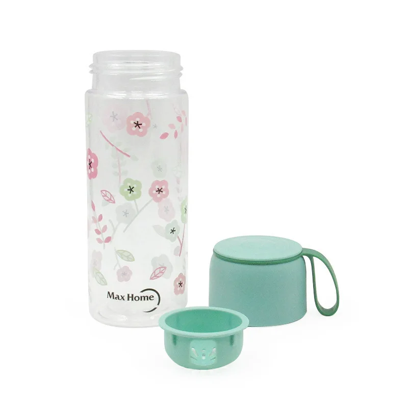 Герметичная Бутылка Для Воды 500 мл стеклянная чашка с цветочным узором для молока