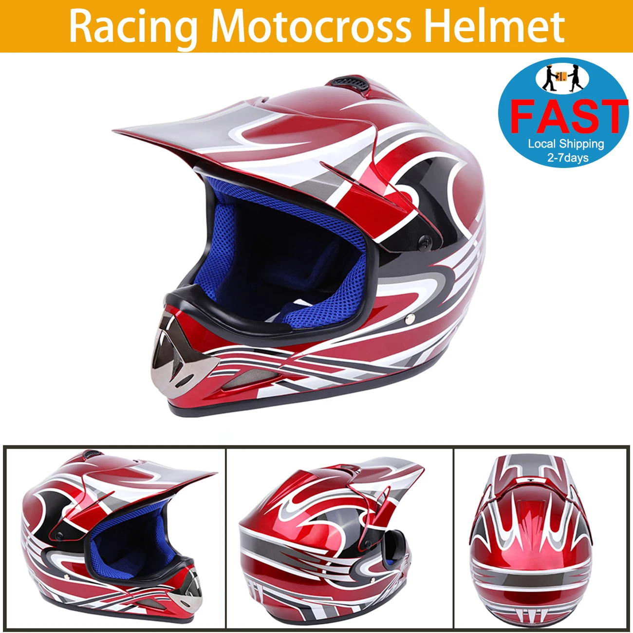 Samge мотоциклетный детский шлем дорожный велосипедный с перчатками Полный