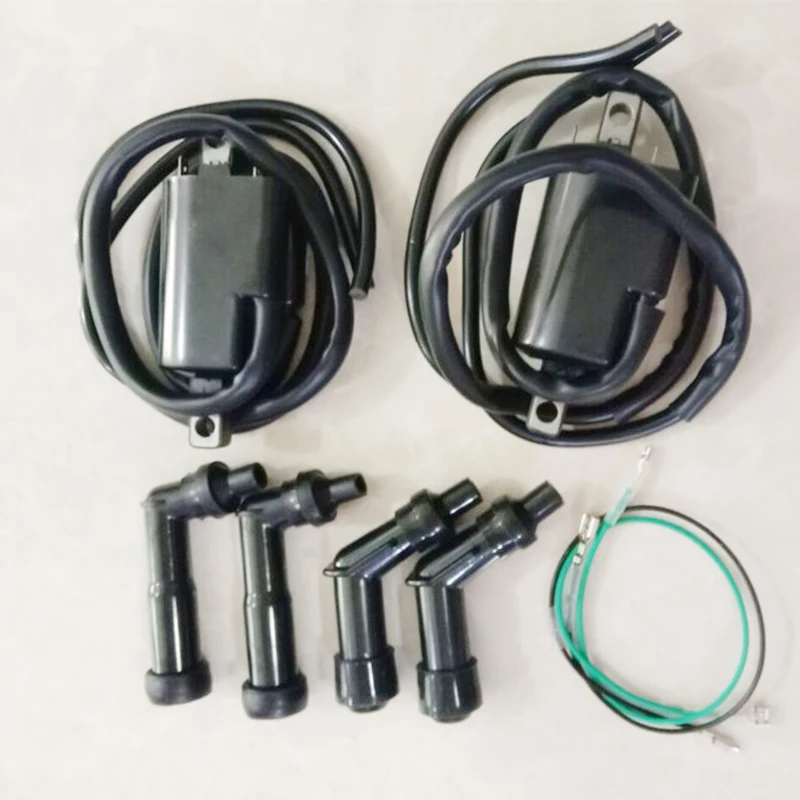 2 шт. катушки зажигания мотоцикла с колпачками свечи для Honda CB350F CB400F CB500 CB550 |