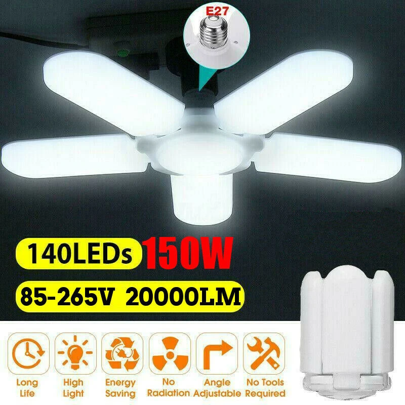 

Светодиодные подвесные светильники в гаражном стиле, 6500 лм, K, E27, 4 Висячие светильника, деформируемые панельные потолочные люстры 3/4/5