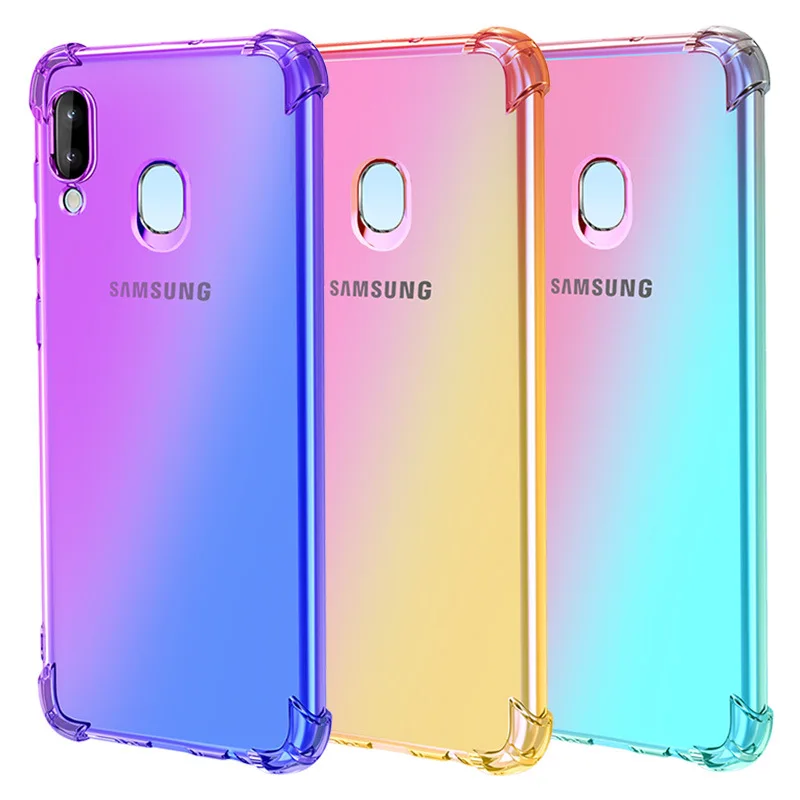 Градиентный чехол для телефона Samsung Galaxy A50 A70 S8 S9 Plus Note 9 8 A30 40 A20 A20e A10 A9 A7 2018 M20 30 |