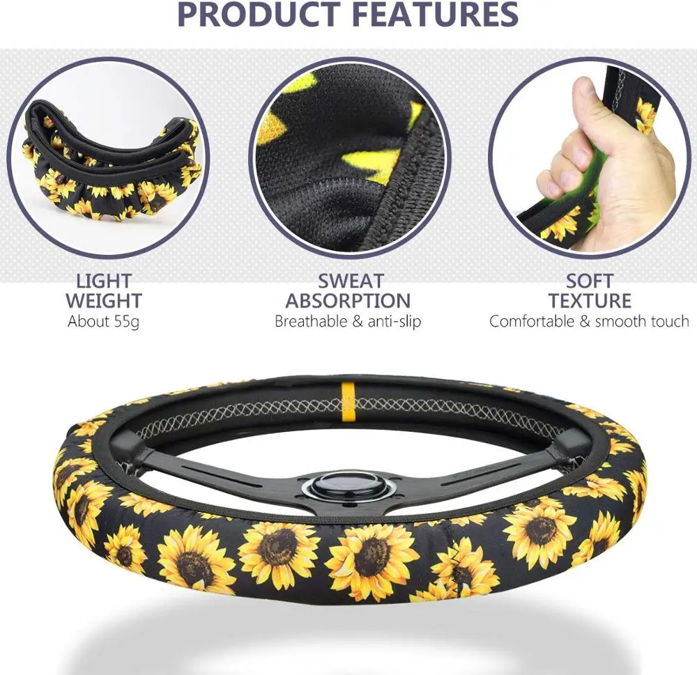 Чехол для автомобильной консоли INSTANTARTS нескользящая защита руля подходит