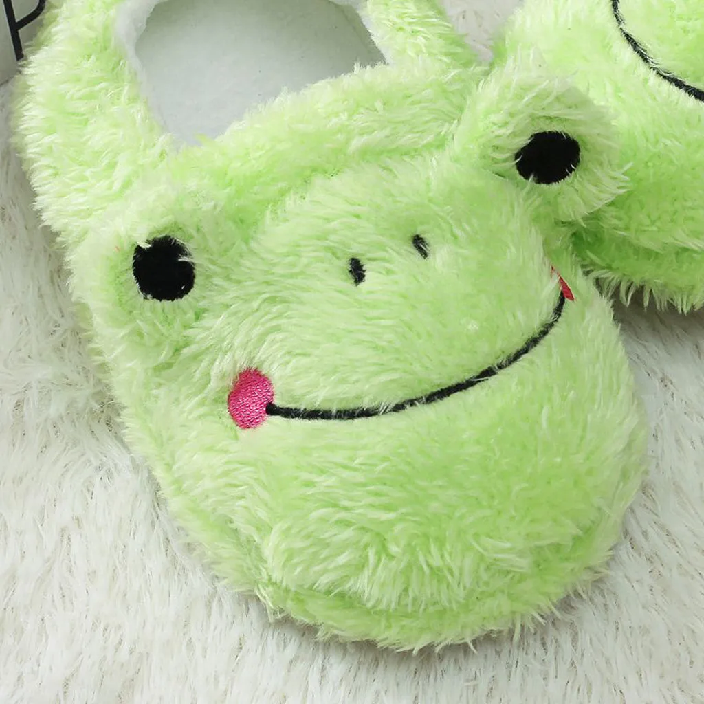 

kids warm soft plush slippers Toddler Infant Kids Baby Warm Shoes Boys Girls Cartoon Soft-Soled Slippers Drop Shipping
