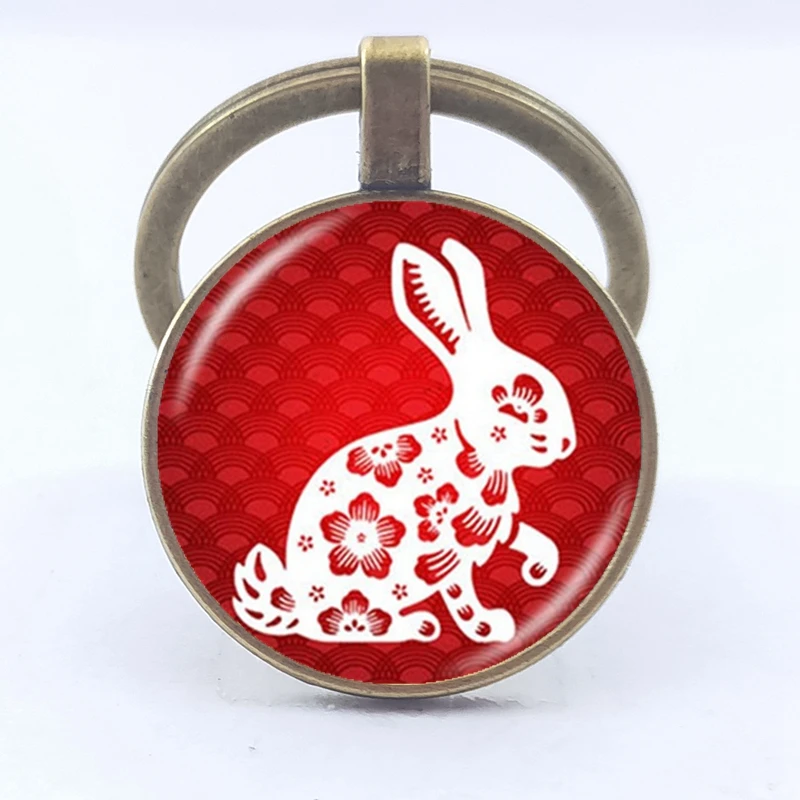 Лидер продаж! винтажный брелок с изображением китайского зодиака год крыс ковбой