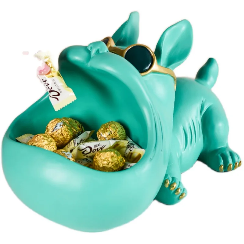 

Modern Art Bulldog Resin Decoration Statue Sculpture Living Room Desk Accessories Storage Decorative Ornaments