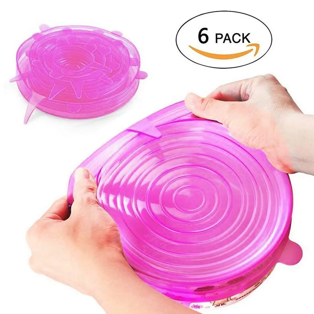 6 шт. термостойкая Крышка для СВЧ-печи силиконовая крышка чаши тарелка посуда