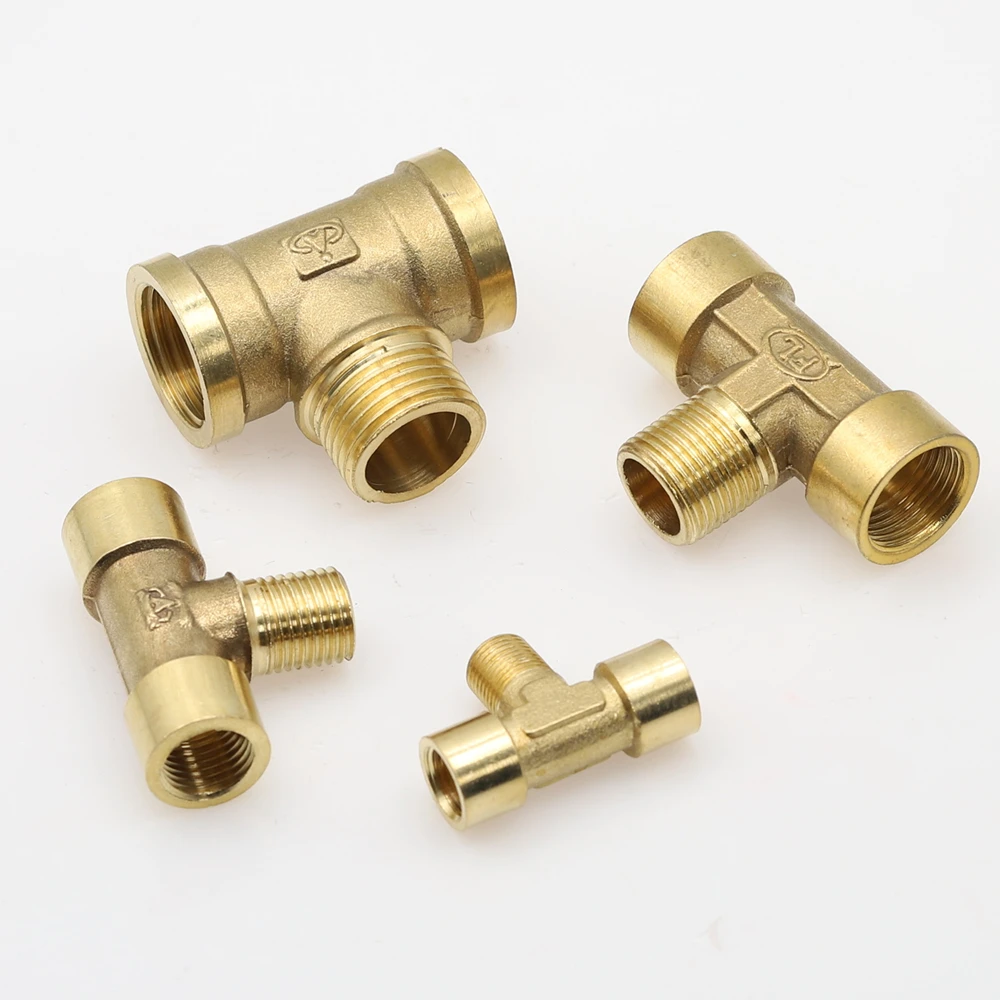 Медные трубчатые фитинги тройник женский/мужской/женский 1/8 &quot1/4&quot 3/8 &quot1/2&quot