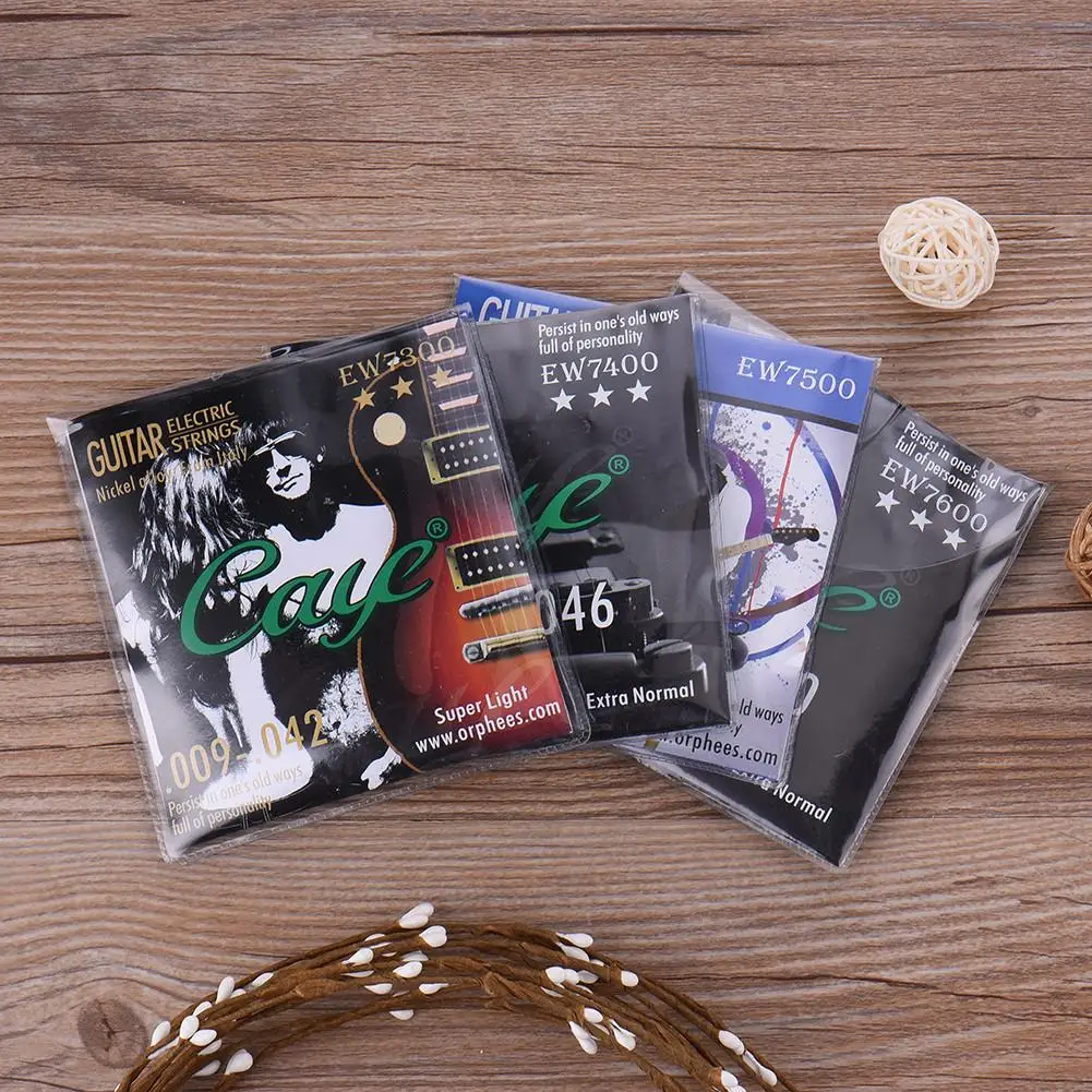 orphee caye ew serie elektrische gitarre saiten set metall rock hexagonal carbon stahl elektrische gitarre string gitarre zubehör free global shi