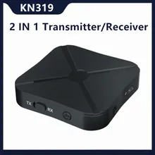 2 IN 1 KN319 Bluetooth-compatible 5.0 Audio Transmitter/Receiver Adapter Bluetooth-compatibl TV Car Speaker Phone Computer Audio