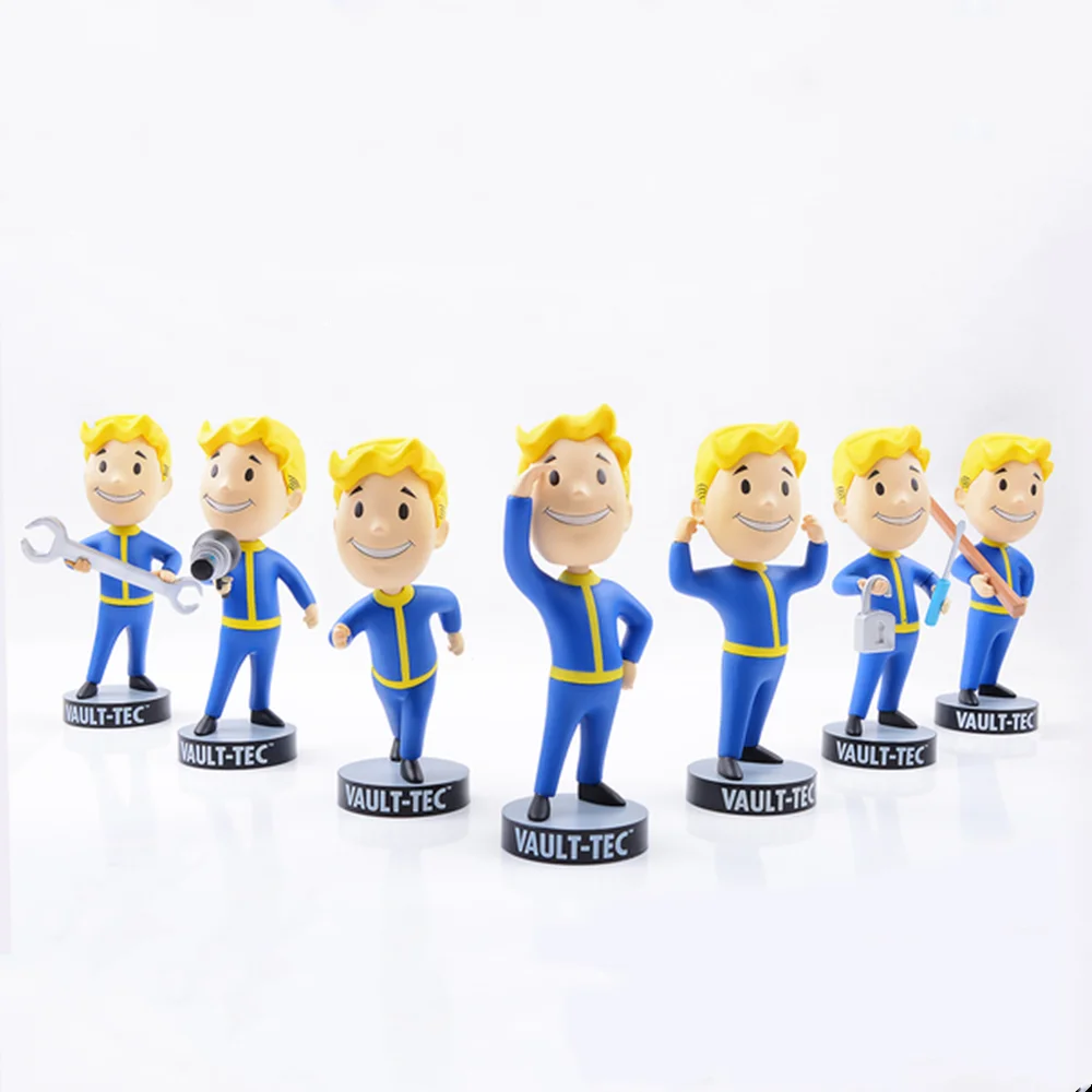 Аниме фигурки Фоллаут 4 хранилище для мальчиков Gaming Heads Bobbleheads серии 3 игрушки из