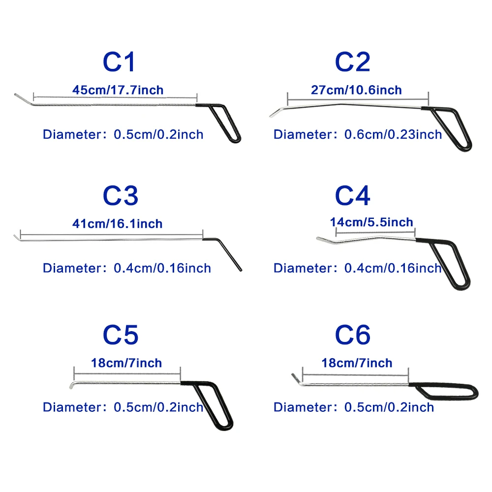 comprar Kit De Reparação Paintless Dent Varas Para Carro Removedor Dent Remoção Hastes Kit Reparação Granizo Paintless Extrator Carro Empurrar Ding Ferramentas