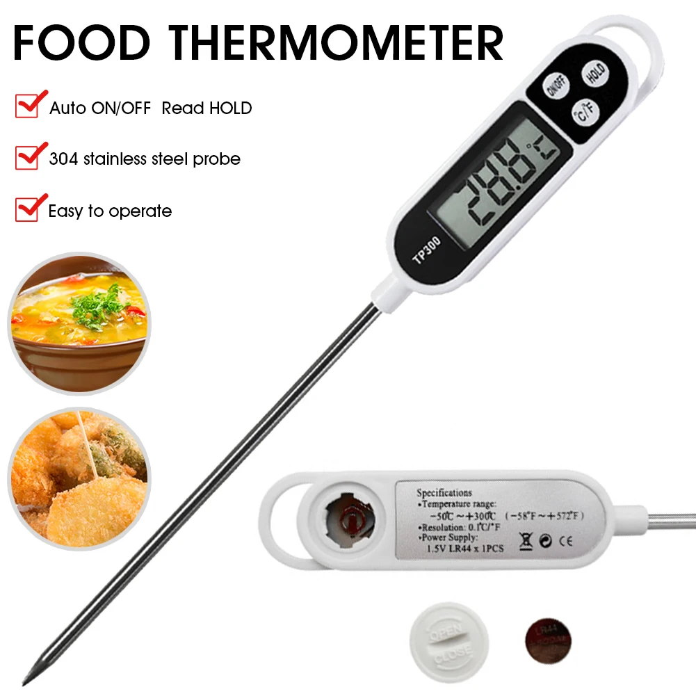 

Kitchen Digital BBQ Food Thermometer Meat Cake Candy Fry Grill Dinning Household Cooking Thermometer Gauge Oven Thermometer Tool