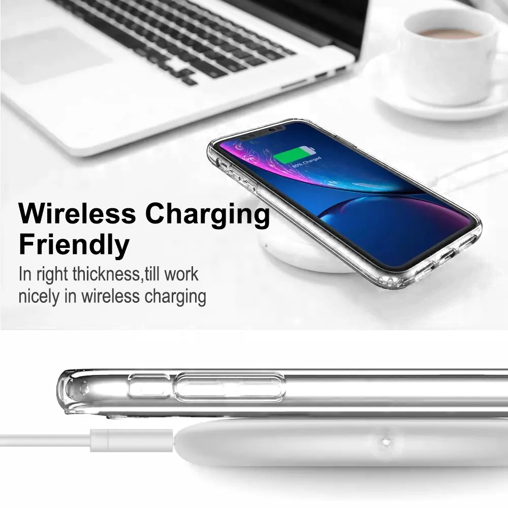 

1.5mm Clear Slim Soft TPU Anti-Scratch Shock Absorption Airbag Phone Case for iPhone 11 12 Pro Max 6 7 8 Plus X XR XS Max SE2