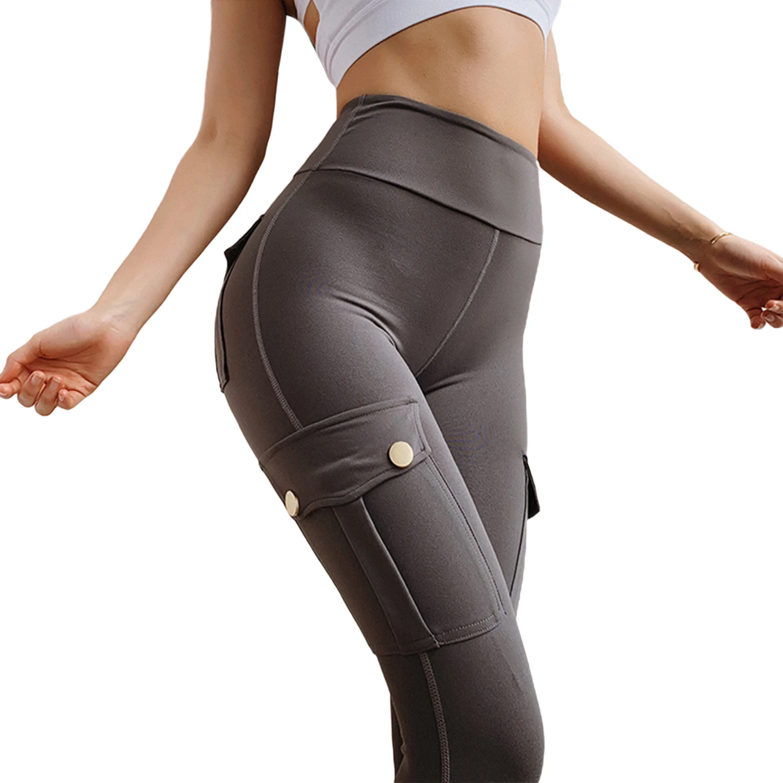 

2021 Women's Trousers, Elastic High Waist Solid Color Tight Fitting Leggings Fitness Yoga Pants for Female Hot Sale