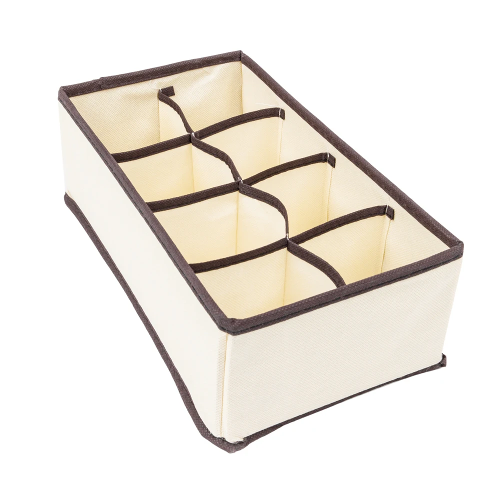 

4pcs Non-woven Fabrics Storage Boxes Beige TB Sale