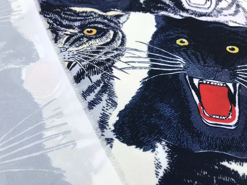 100X145cm многоцветный и леопардовым принтом тигров бежевые эластичные полиэстер