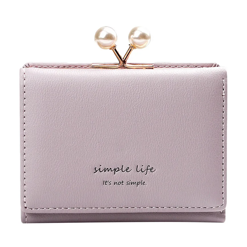 Умный кошелек женский роскошный короткий мини кошельки маленький складной