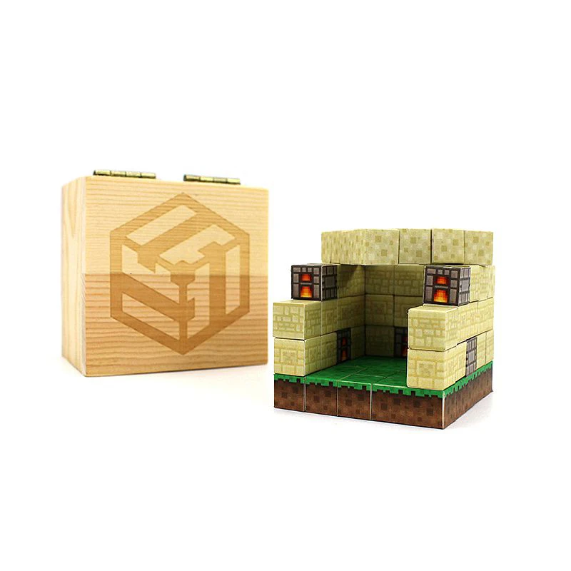 Мой Мир мини Магнитные строительные блоки песчаник цех набор игрушки для детей фигурки кирпичи модели DIY