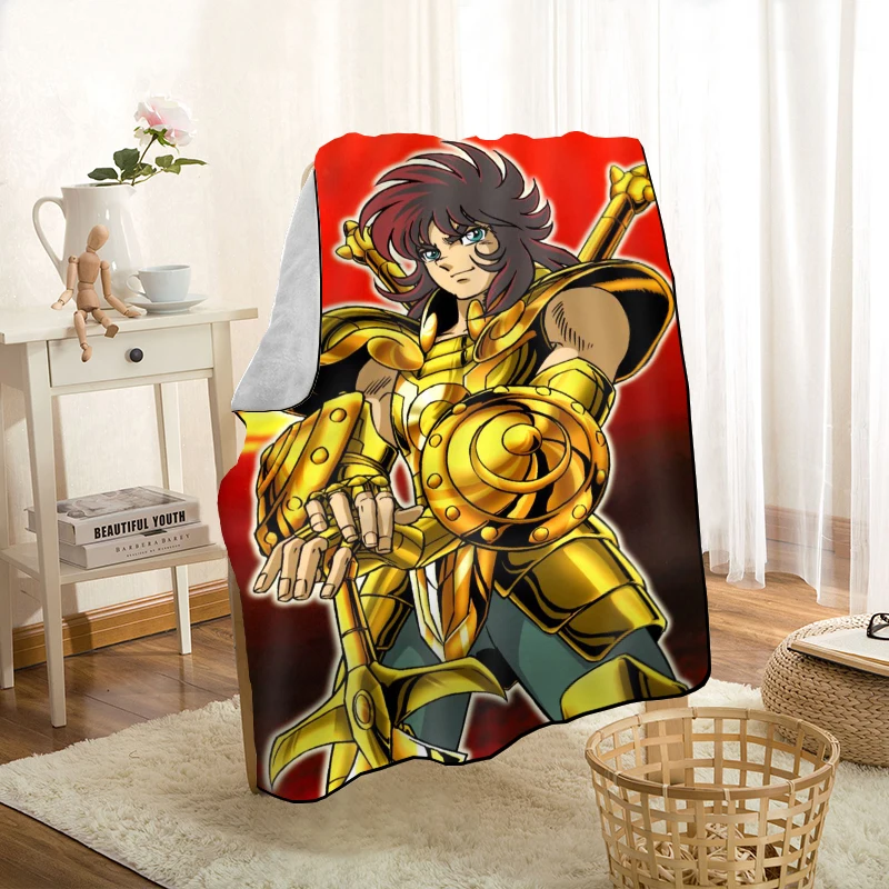 Одеяло аниме New De Saint Seiya мягкое покрывало с принтом s накидка на домашний диван