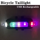 Задний светодиодный фонарь для велосипеда с зарядкой от USB, яркие велосипедные задние фонари, предупреждающая лампа для безопасности, водонепроницаемые велосипедные лампы