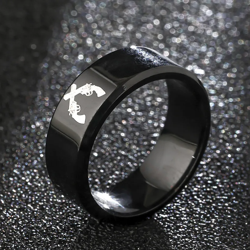 MOREDEAR 8 мм титановое кольцо для мужчин и женщин мужское вращающееся пистолета |