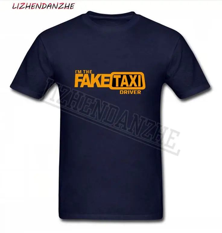 Футболка мужская с принтом фальшивых такси 100% хлопок 0273 | Мужская одежда