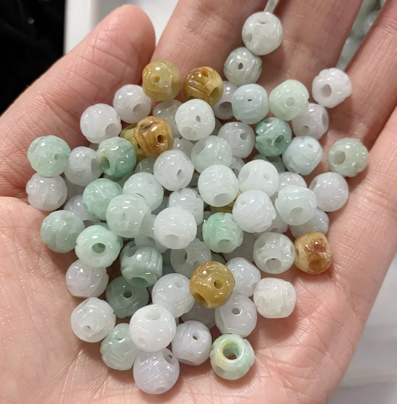 10 шт. натуральный Изумрудный нефрит мм | Украшения и аксессуары