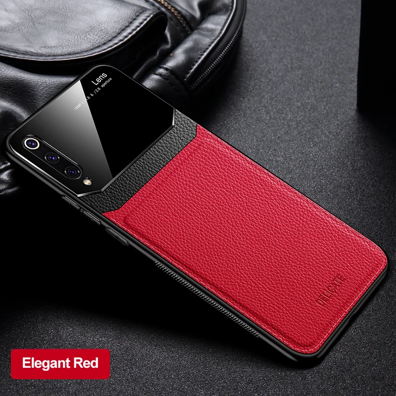red Для Xiaomi mi 8 9 Pro Чехол для mi 8 Lite чехол для mi 9se Max 2 3 CC9 Pro акриловое стекло анти-падение из искусственной кожи чехол - Цвет: red