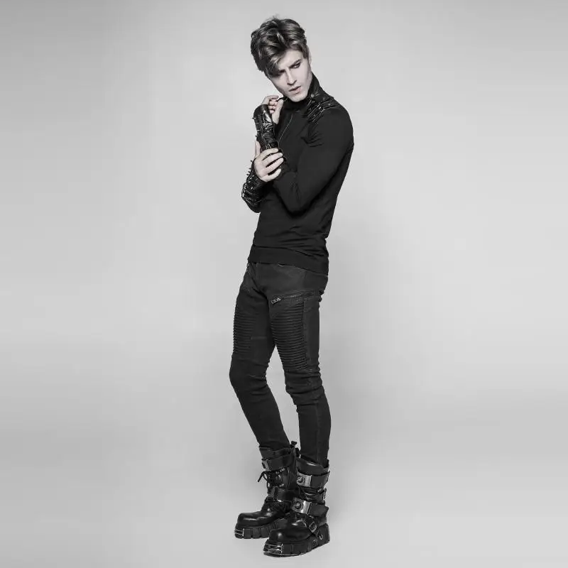 Панк Rave мужские стимпанк Искусственные кожаные перчатки WS-278SSM | Аксессуары для