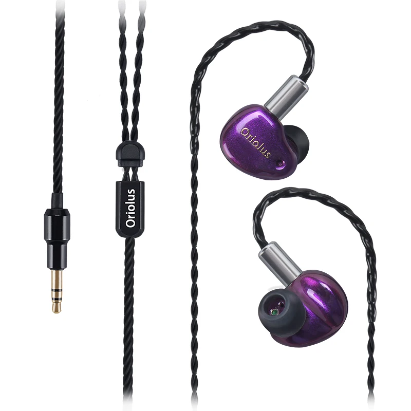 Oriolus Finschi 1DD+ 1BA гибридная технология Hifi монитор в ухо наушники без микрофона - Цвет: Hifi Purple