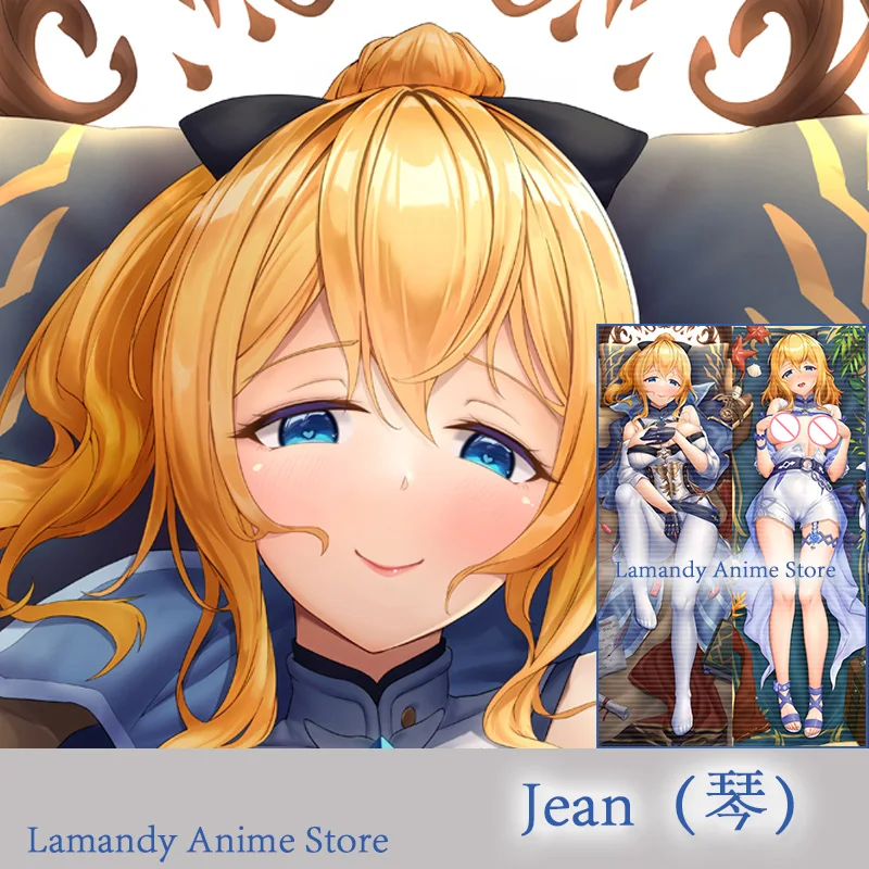 

Dakimakura Anime Jean Genshin Impact Double Sided Print Pillowcase Life Size Body Pillow Cover