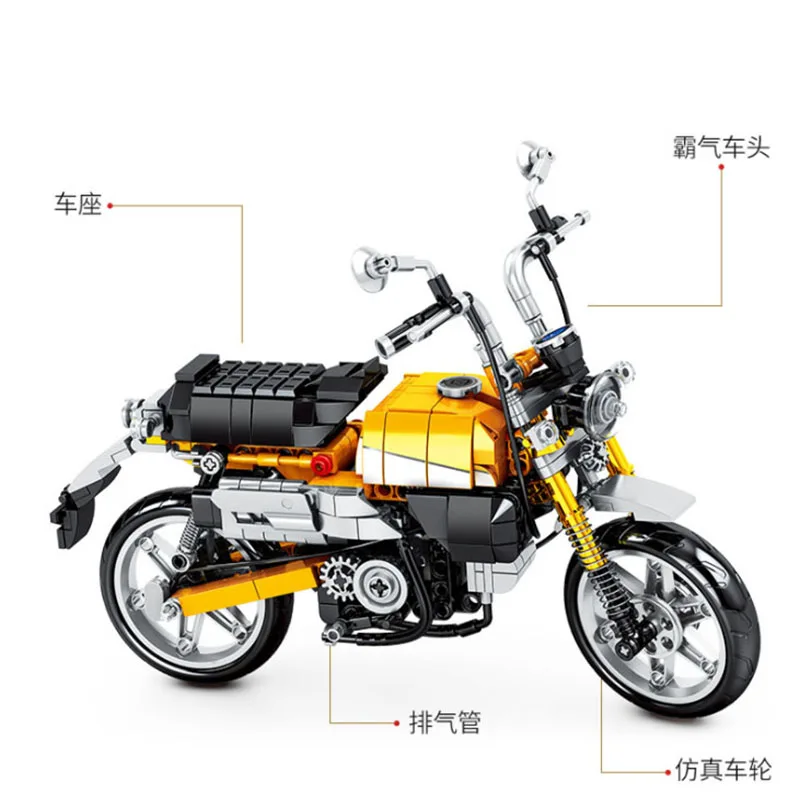 SEMBO 701605 Honda Мотоцикл серии механический мотоцикл модульный строительные блоки