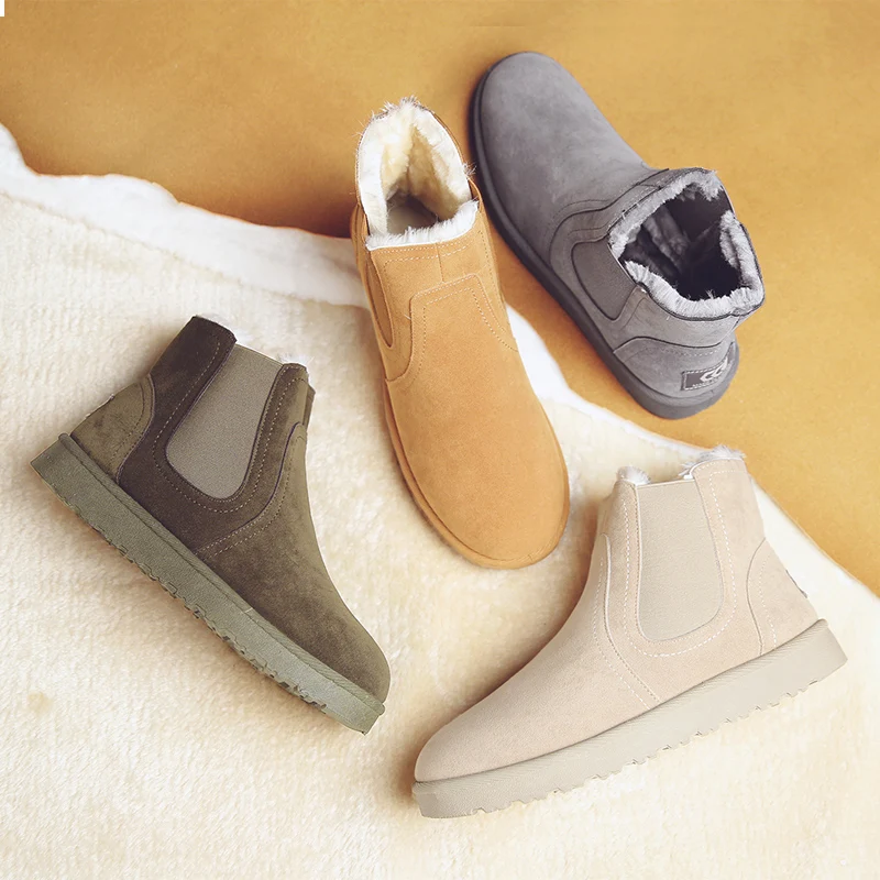 Зимняя обувь женские ботинки коллекция 2019 года Длинные Плюшевые Теплые