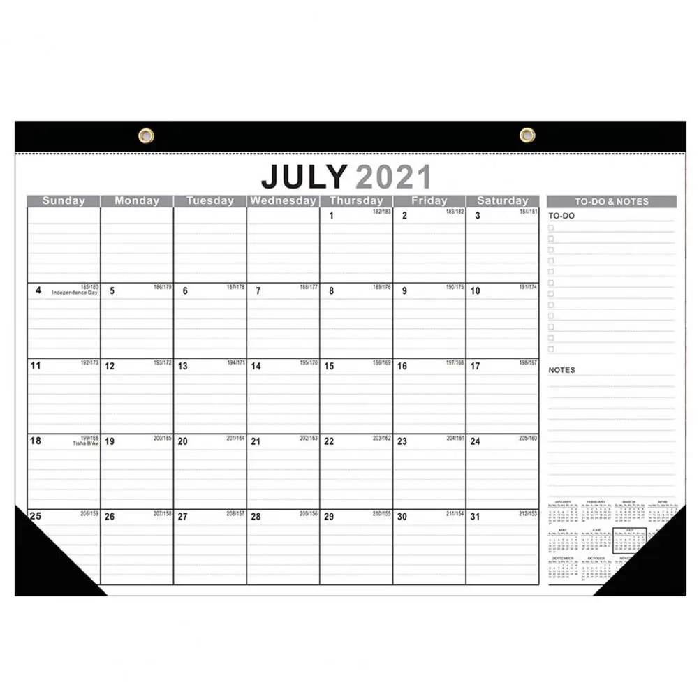 

Paper Calendar Perforated Lines Planning Organizing Twin-wire Binding Calendar Home Decor 43cm x 30.5cm