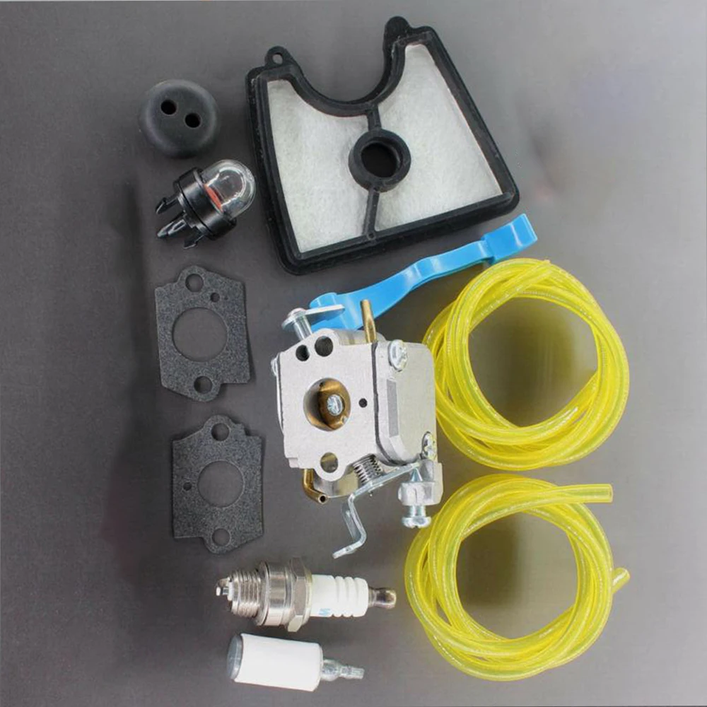 

For Zama C1Q-W37 Carburetor Kit Air Filter Primer Bulb Fuel Filter Spark Plug