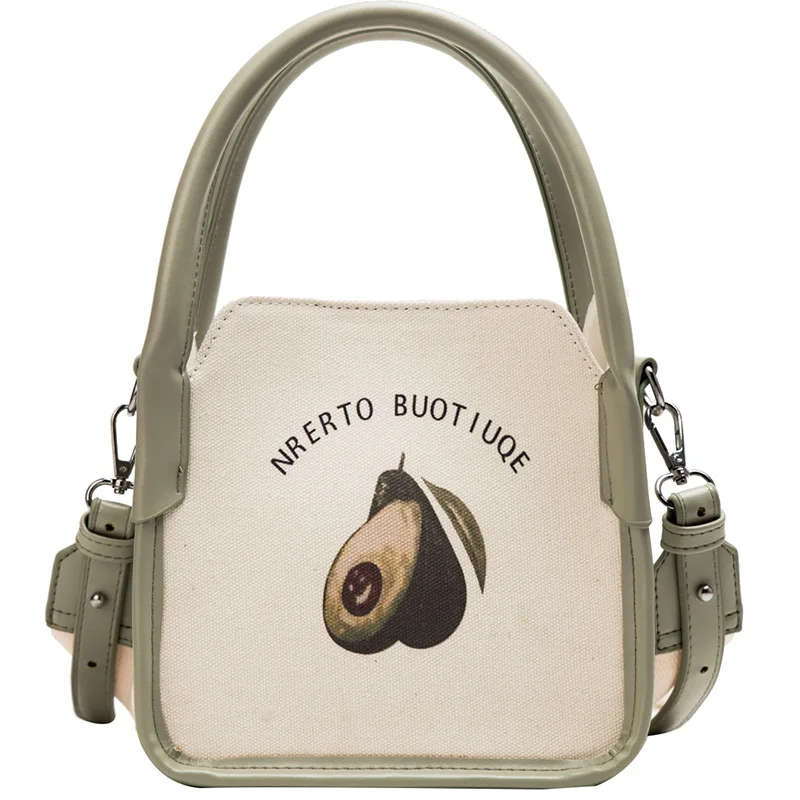 Женская сумка Брезентовая Брендовая женская на плечо модная кожаная свежая