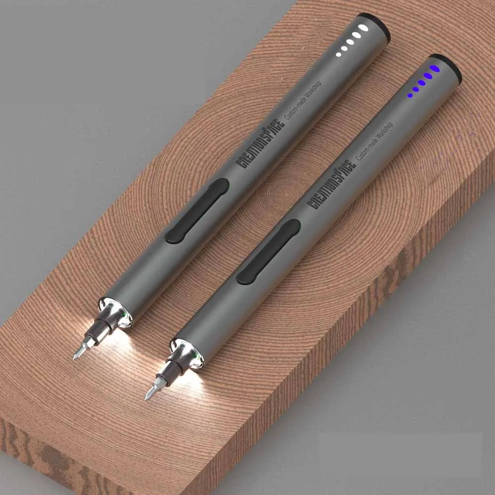 mini cordless precision electric screwdriver bit kit usb rechargeable power phone repair diy tools aluminium body with led light free global shipping