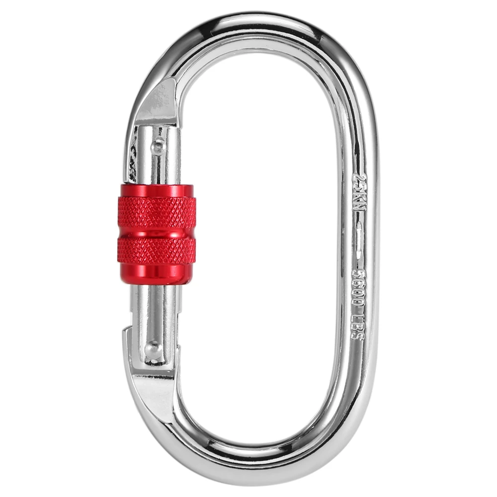 

2PCS 25KN Screw Locking Gate Carabiner Camping Tool Carabiner Climbing Camping Tool