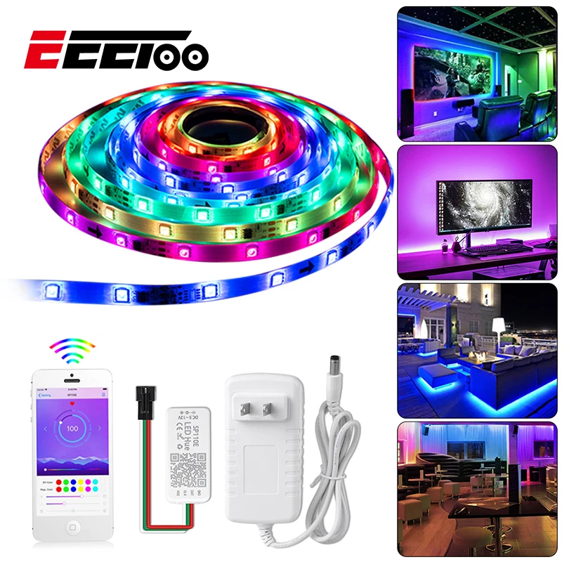 Светодиодный смарт светильник EeeToo водонепроницаемая RGB лента с диодом 12 в пост.