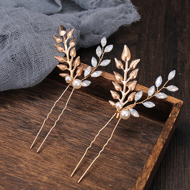 

4pcs Flower Bride Hair Comb Metal Hair Jewelry Headpieces Pearl Side Combs Bridal Decorative Hair Accessories TT@88