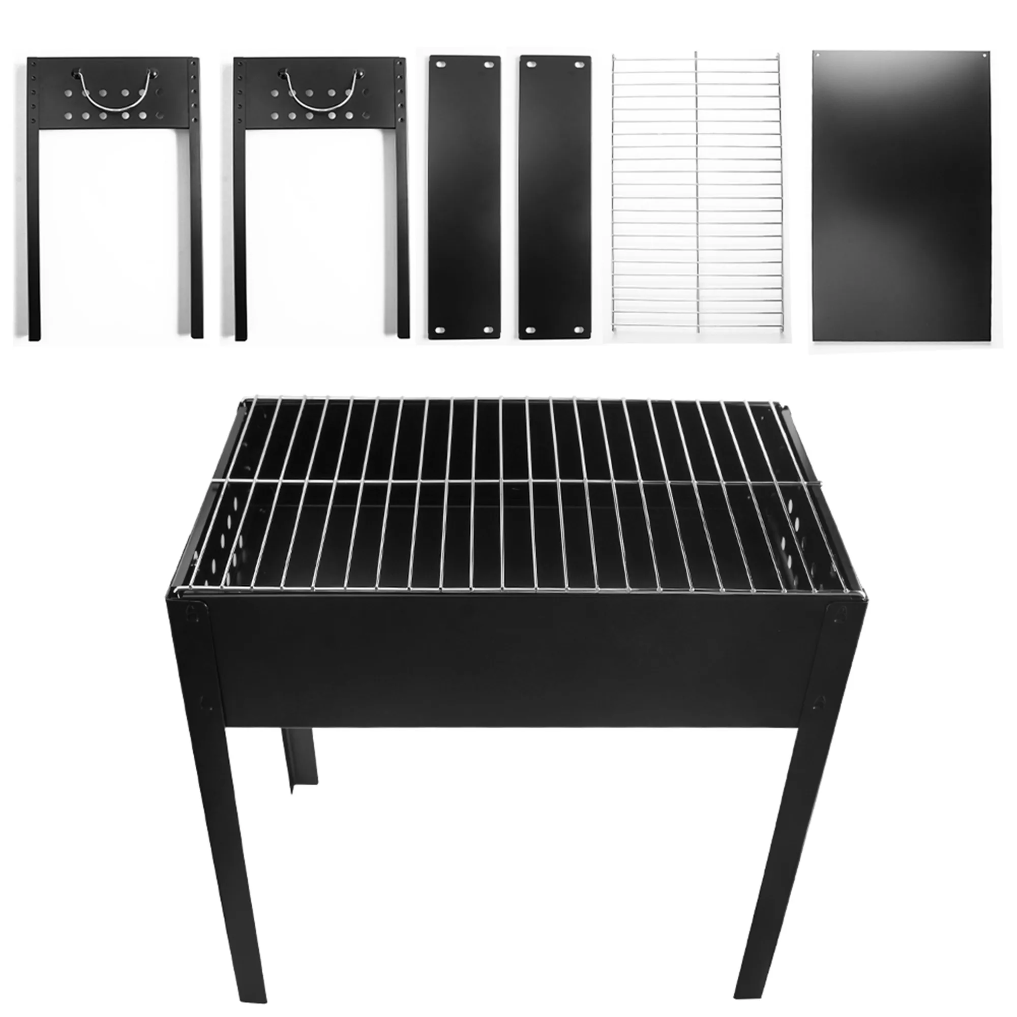 Угольный Гриль барбекю Портативный Открытый Кемпинг Пикник из нержавеющей стали