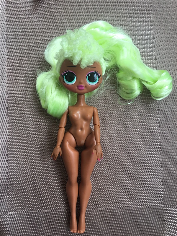 green hair Модная Кукла-сестра, голова, оригинальное Тело, кукла для девочки, игрушка для волос, сделай сам, кукла, игрушка, часть для девушки, мода, сделай сам, туалетная игрушка, 1/6, кукольные парики - Цвет: green hair